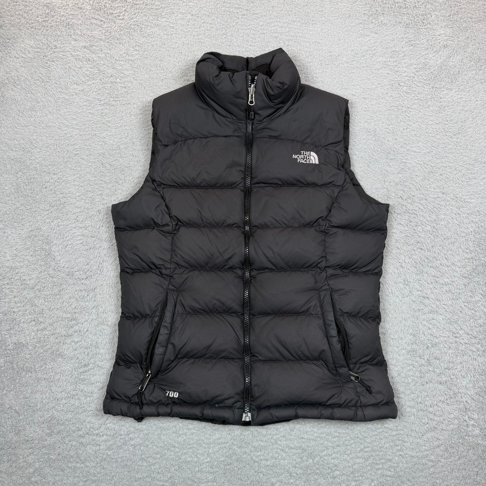 The North Face Nuptse 700 Down Puffer Vest Womens Small Black Quilted Gorpcore